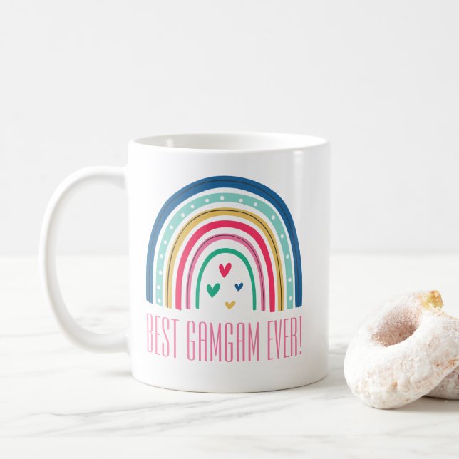 Mug Meilleur Gamgam jamais Rainbow (Avec donut)