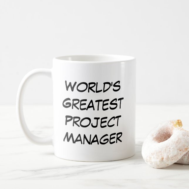 Mug "Meilleur gestionnaire de projets au monde" (Avec donut)