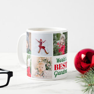 Mug Meilleur grand-mère grand-enfants 9 photo Collage