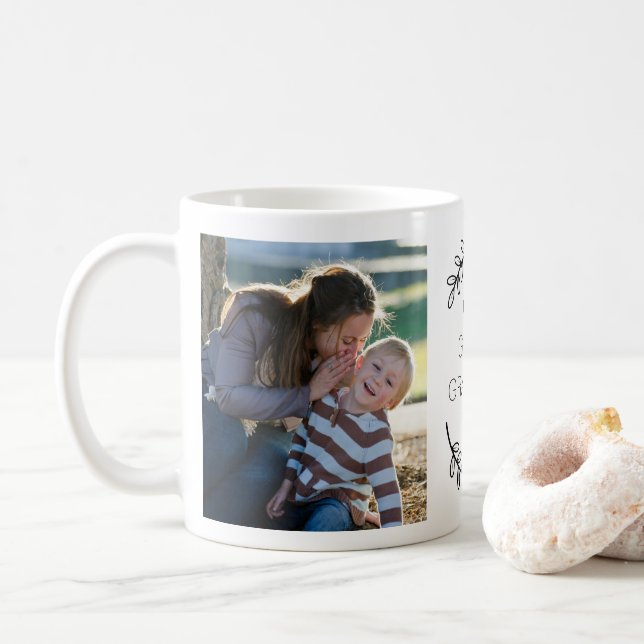 Mug Meilleur Grand-Mère jamais Floral Wreath Photo (Avec donut)