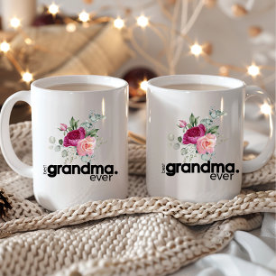 Mug Meilleur Grand-Mère Jamais Moderne Floral Chic