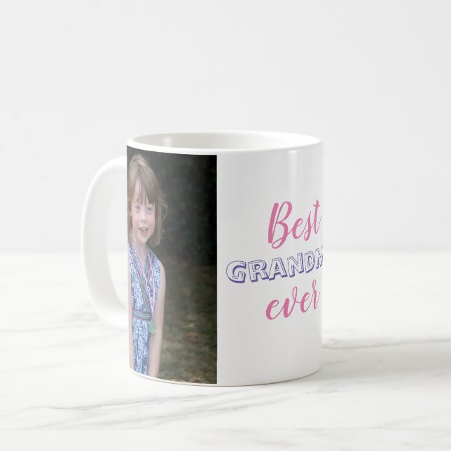 Mug Meilleur Grand-Mère jamais photo personnalisée (Devant gauche)