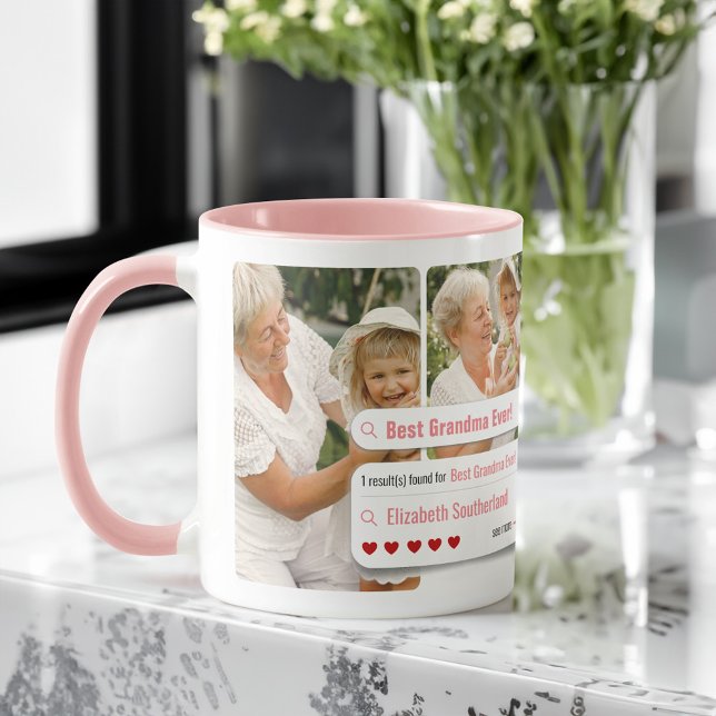 Mug Meilleur Grand-Mère Jamais Photo Résultat du moteu (Funny Best Grandma Ever Photo Search Engine Result Mug)