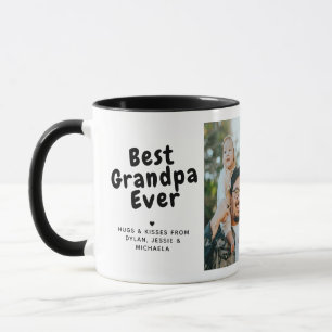 Mug Meilleur Grand-Père 2-Photos en Collage & Message