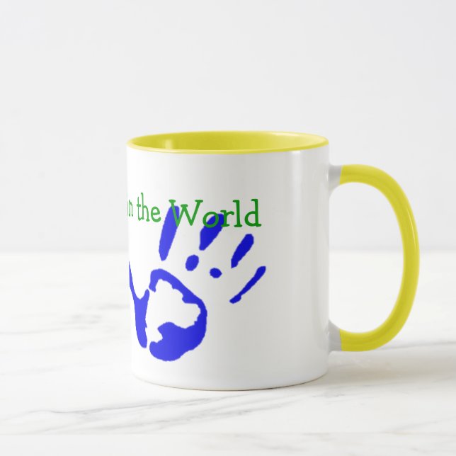 Mug Meilleur grand-père avec des empreintes de main Mu (Droite)