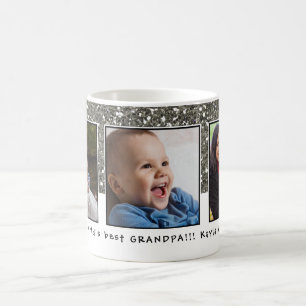 Mug Meilleur grand-père du monde 3 Photo Collage Nom 