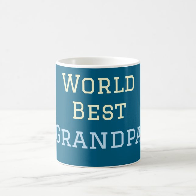 Mug Meilleur grand-père du monde ajouter un nom texte  (Centre)