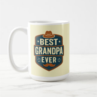 Mug Meilleur grand-père jamais badge rétro