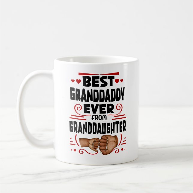 Mug Meilleur Grand-Père Jamais Grand-Fille, Typo Moder (Gauche)