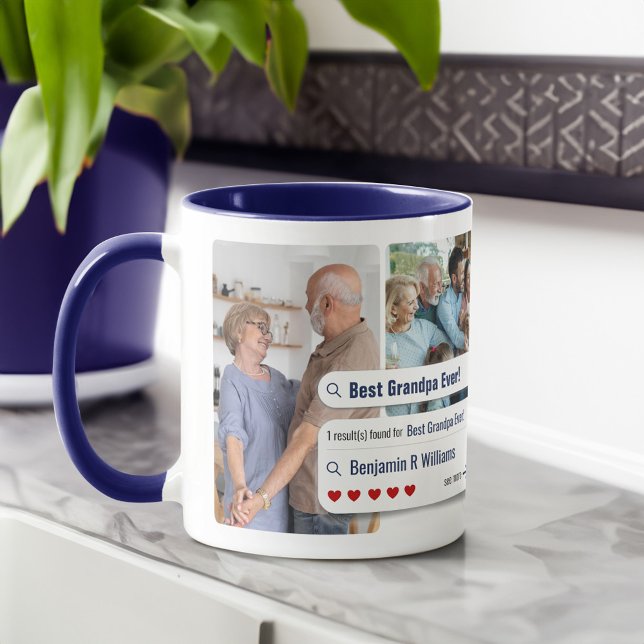 Mug Meilleur Grand-Père Jamais Photo Résultat du moteu (Funny Best Grandpa Ever Photo Search Engine Result Mug)