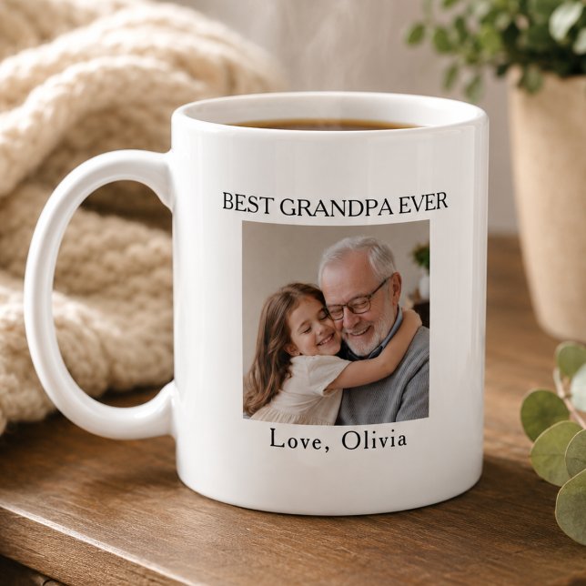 Mug Meilleur Grand-Père Photo  (Créateur téléchargé)