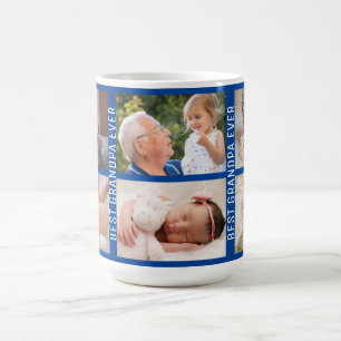 Mug Meilleur grand-père pour 6 photos personnalisées C