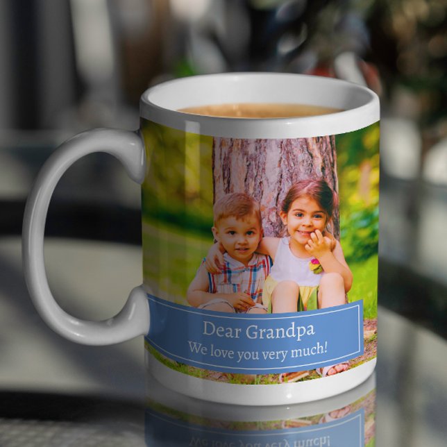 Mug Meilleur grand-père toujours petits-enfants Photo  (Créateur téléchargé)