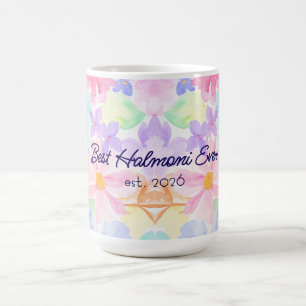 Mug Meilleur Halmoni Fête des Mères Aquarelle Floral