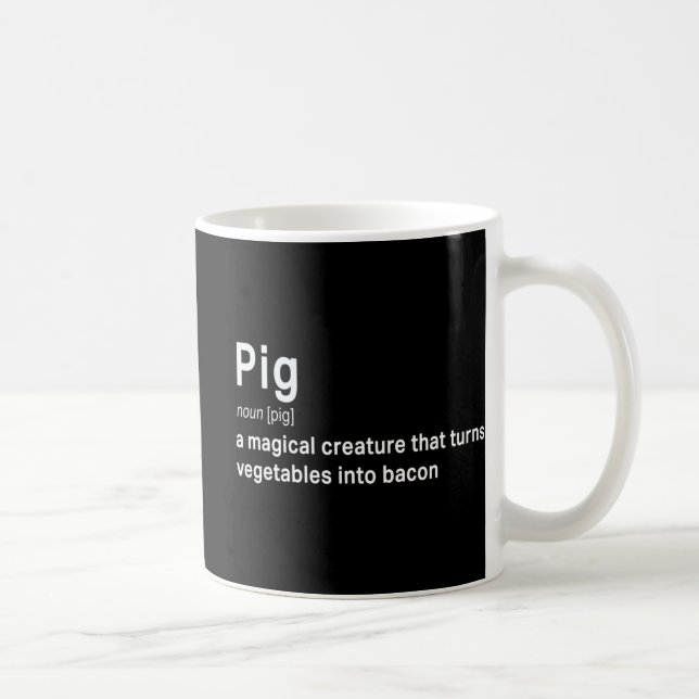Mug Meilleur Hilaire Cochon et Bacon Définition Fun Ca (Droite)