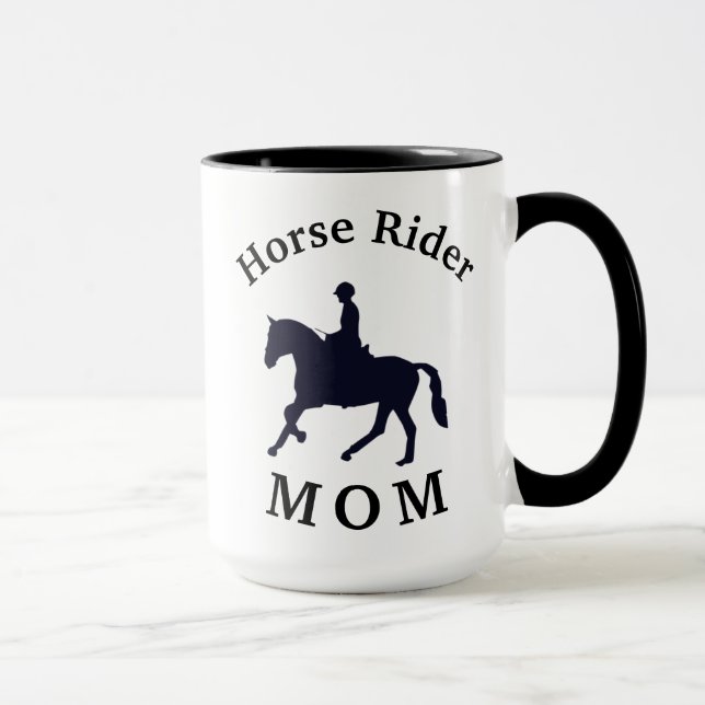 Mug Meilleur "Horse Rider MOM" Jamais! Fête des mères (Droite)