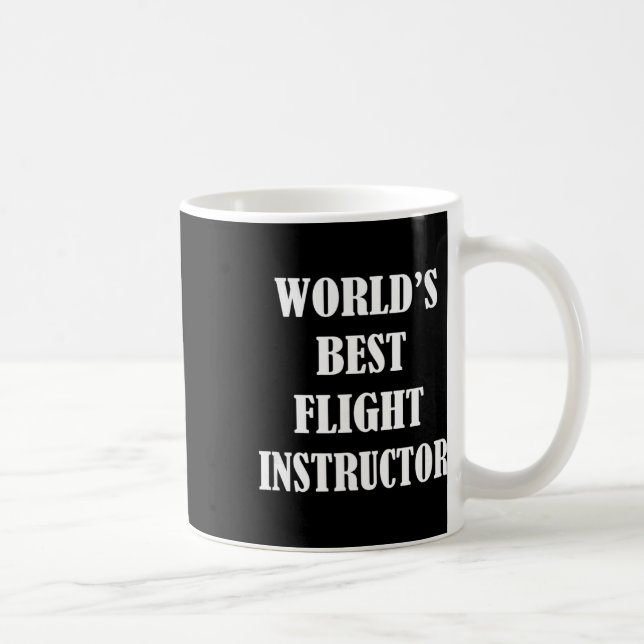 Mug Meilleur instructeur de vol au monde - Professeur  (Droite)
