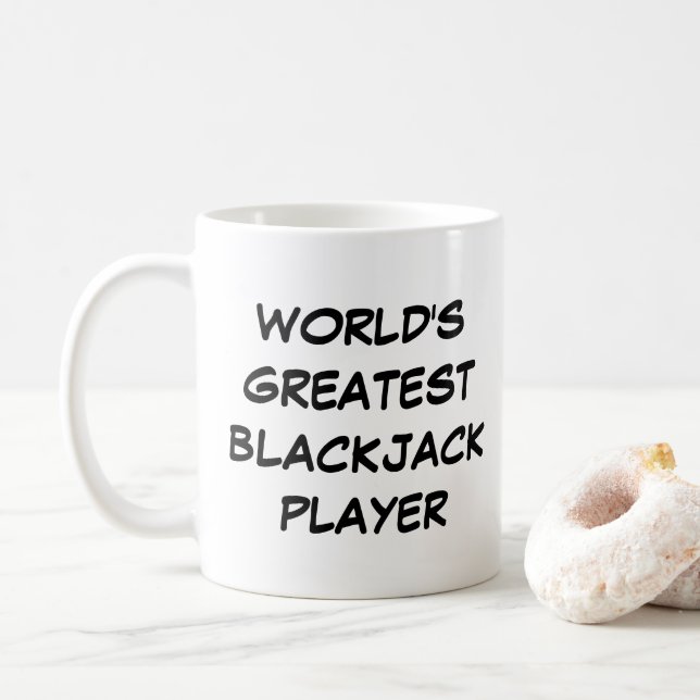 Mug "Meilleur Joueur de Blackjack du Monde" (Avec donut)