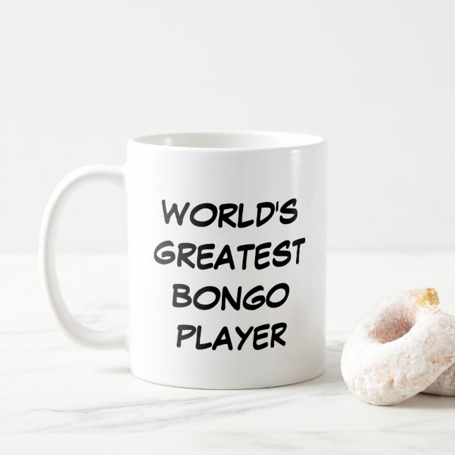 Mug "Meilleur Joueur de Bongo au Monde" (Avec donut)