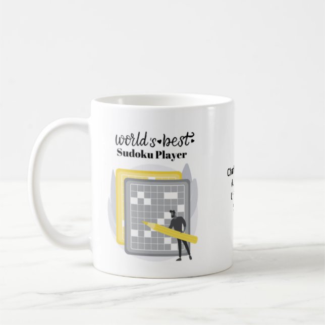 Mug Meilleur joueur Sudoku du monde masculin Personnal (Gauche)