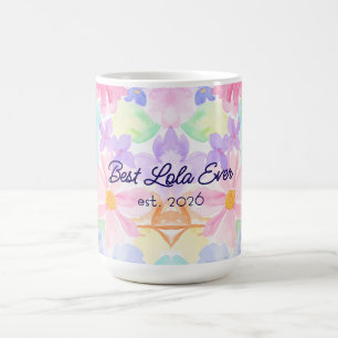 Mug Meilleur Lola fête des mères aquarelle florale 