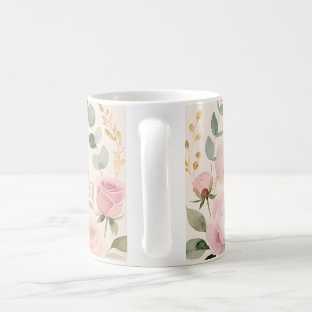 Mug Meilleur Maman Jamais Conception de Cadeau Floral (Poignée)