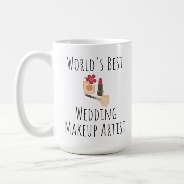 Mug Meilleur maquilleur Mariage du monde - Cadeau Merc (Gauche)