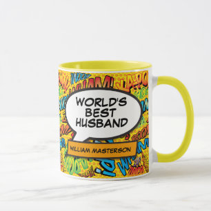 Mug Meilleur Mari au Monde Livre de Bande Dessinée Coo