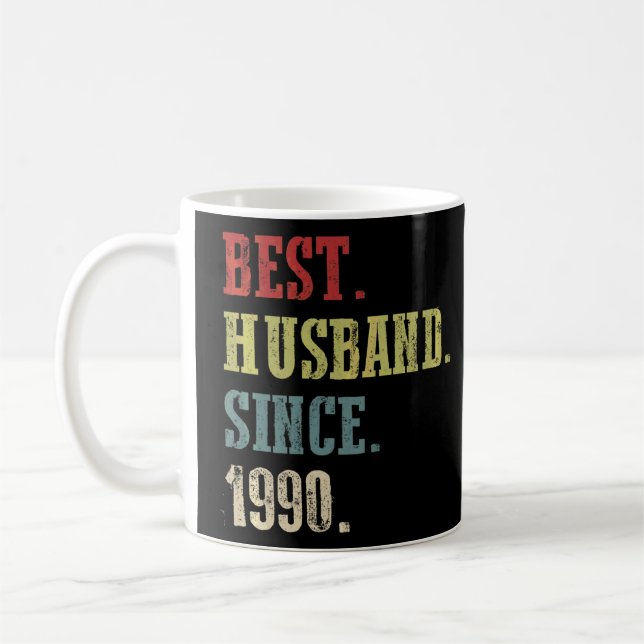 Mug Meilleur Mari depuis 1990 32e anniversaire Mariage (Gauche)