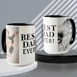 Mug Meilleur mauvais père de jour 2 Collage photo<br><div class="desc">Meilleur Mauvais Père Jour 2 Photo Collage Mug. Personnalisez la tasse avec vos photos - insérez deux photos en modèle. Typographie moderne en noir et gras Meilleur papa Jamais sur un arrière - plan blanc - vous pouvez changer n'importe quelle partie du texte si vous voulez. Créez votre propre cadeau...</div>