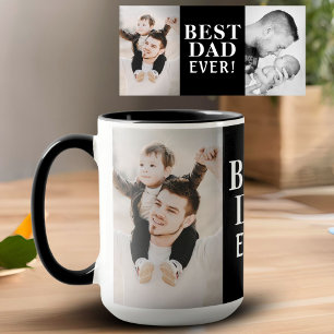 Mug Meilleur mauvais père de jour 2 Collage photo