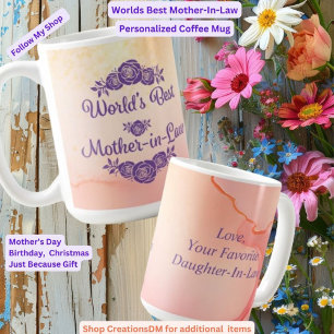 Mug Meilleur Mère-En-Belle pour un monde personnalisé