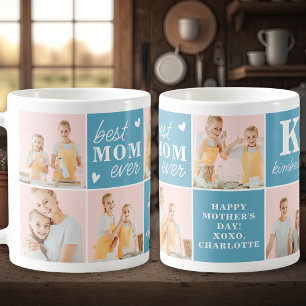 Mug Meilleur MOM Ever Custom 7 Photo Collage Fête des