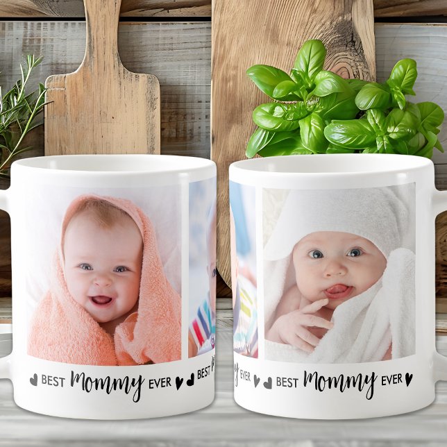 Mug Meilleur MOMMY Ever Custom 2 Photo Mille Fête des  (Créateur téléchargé)