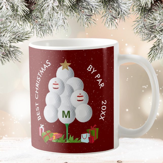 Mug Meilleur Noël par Par Golf Ball Tree Année initial (Créateur téléchargé)