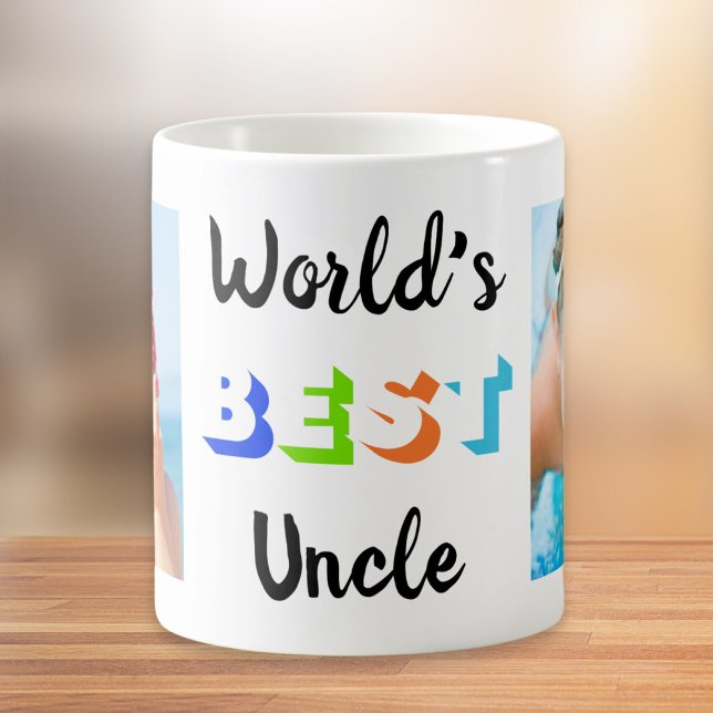 Mug Meilleur Oncle 2 photo au monde (Créateur téléchargé)