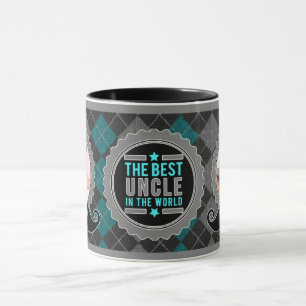 Mug Meilleur oncle du monde en Jacquard vert Turquoise