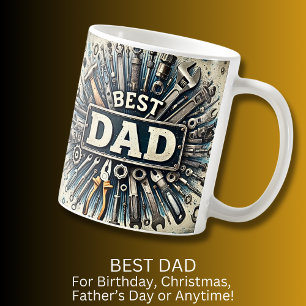 Mug Meilleur papa avec outils Fête des pères Cadeau d'