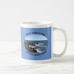 Mug Meilleur papa Beau Océan Atlantique Vave Mer Bleu