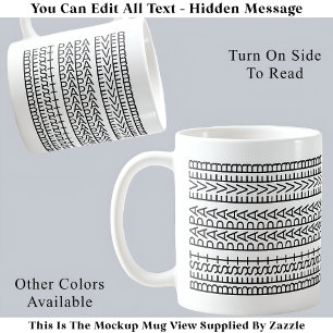 Mug Meilleur Papa Caché Message 141BW Nouveauté Amusan