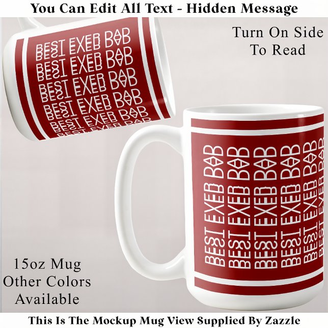 Mug Meilleur Papa Caché Message 158R Noël  (Créateur téléchargé)