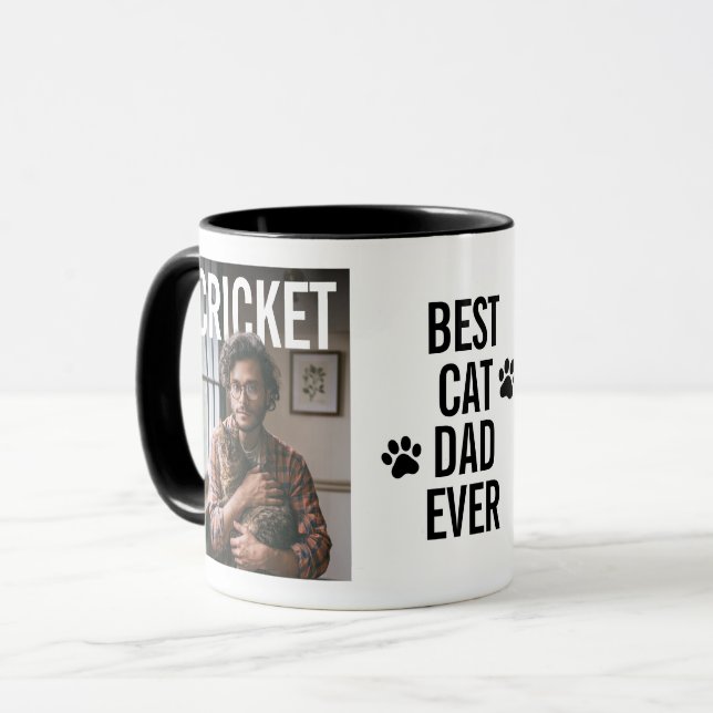 Mug Meilleur Papa Chat du Monde PhotoPop (Devant gauche)