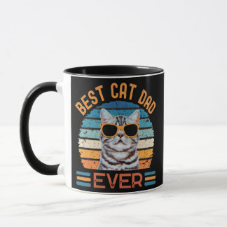 Mug Meilleur papa chat jamais Chat drôle avec des lune