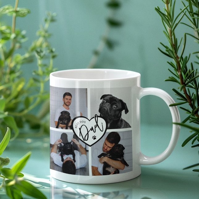 Mug Meilleur Papa Chien | Collage Photo (Créateur téléchargé)