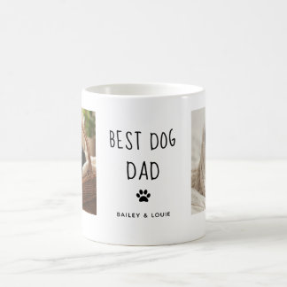 Mug Meilleur Papa Chien | Deux Photos Texte Manuscrit 