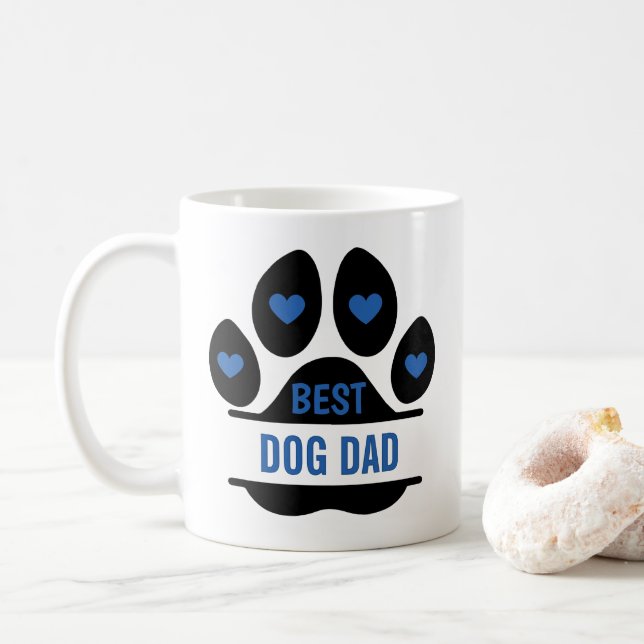 Mug Meilleur Papa Chien Empreinte de Patte (Avec donut)