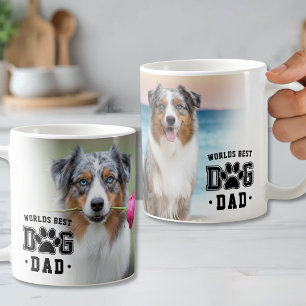 Mug Meilleur Papa Chien Nom Personnalisé Photo