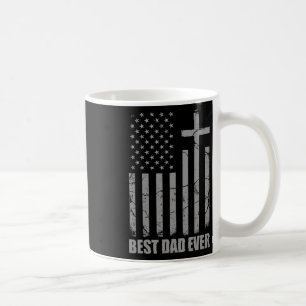 Mug Meilleur Papa Chretien Patriotique Drapeau Usa Gra
