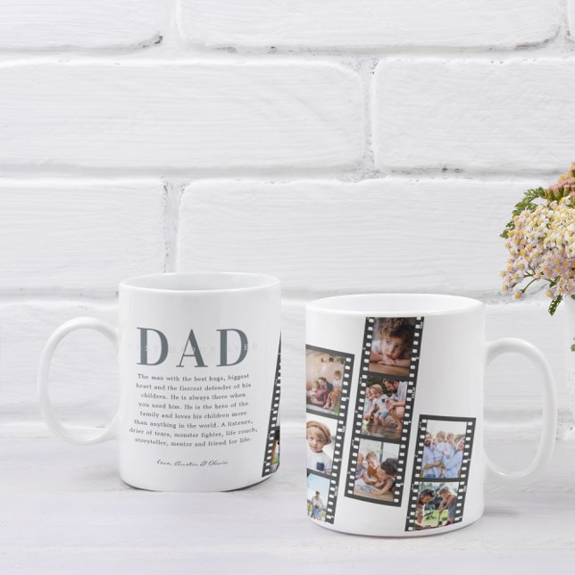Mug Meilleur papa | Collection moderne de 8 films phot (Créateur téléchargé)