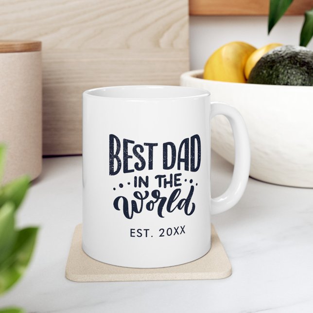 Mug Meilleur papa dans l'année mondiale de Fête des pè (Créateur téléchargé)